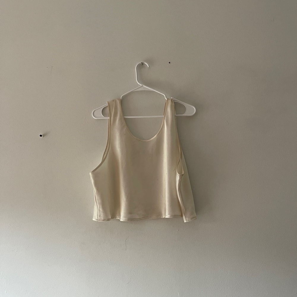 Vintage Cropped Satin Top
